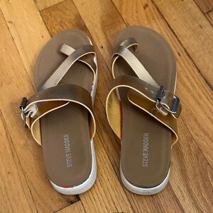 Steve Madden kids Gold and Tan Sandals